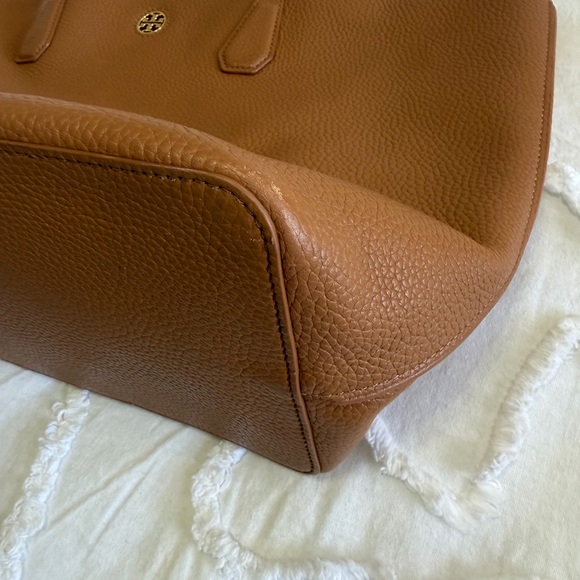 Tory Burch Tan Brown Leather Tote - Picture 8 of 12